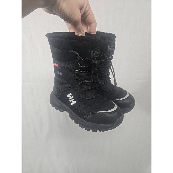 Helly Hansen Silverton Kids Winter Boots 11759-990 Black Y11 US Black Waterproof - Picture 1 of 8